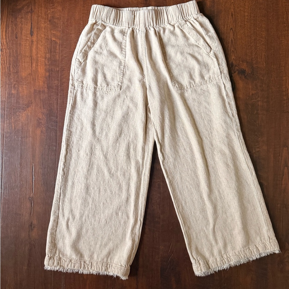 Linen cropped pants